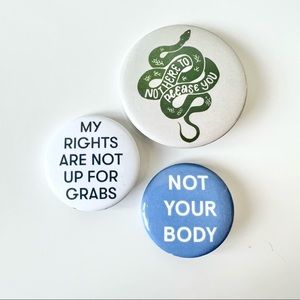 My Sister three womens tight feminist pin buttons